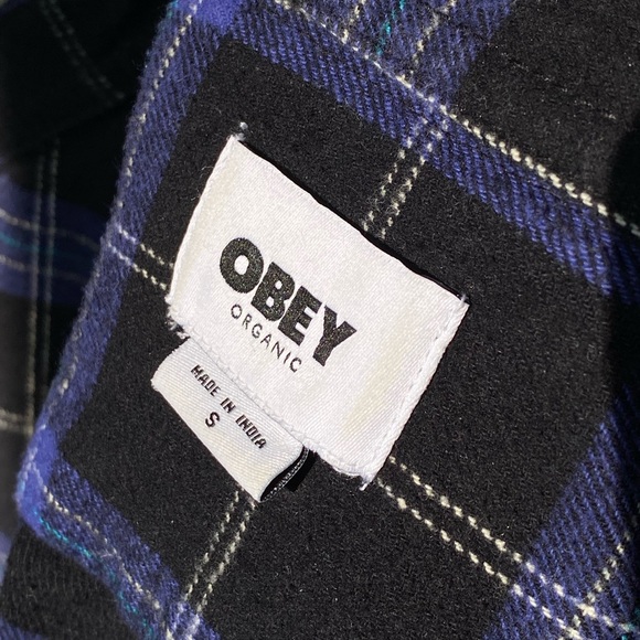 OBEY Black & Blue Flannel - Picture 3 of 8